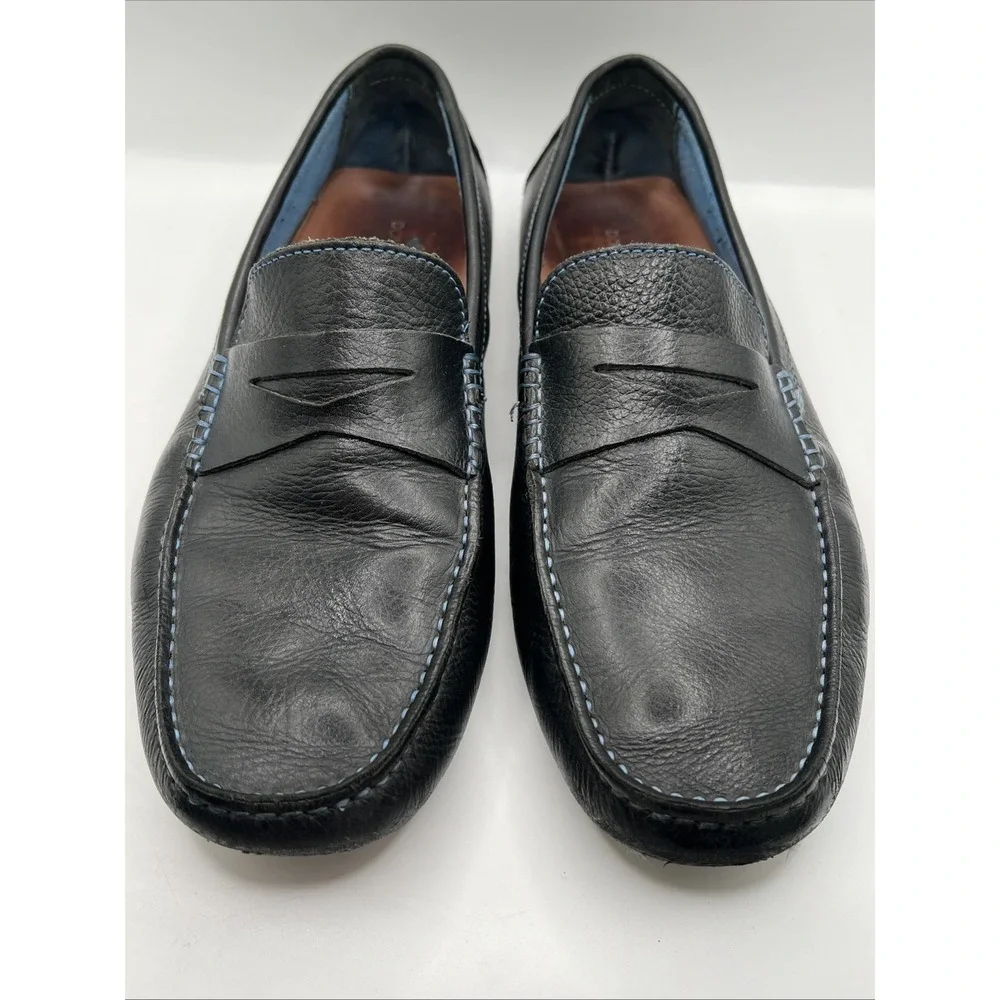 Donald J Pliner Vinco-98 Men's Penny Driving Loafers Shoes Sz11 Leather Blk  MS4